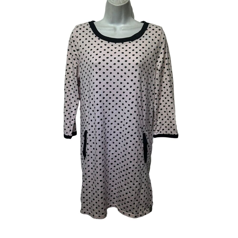 Kate Spade New York Dream A Little Dream Long Sleeve pink polka dot Sleep Shirt